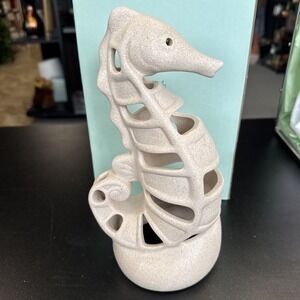 Vintage Partylite Seahorse Tea light Votive Candle Holder Retired New W/Box Tan